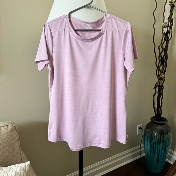 Eddie Bauer Women's Resolution Stretch T-Shirt  Pink Medium Tall - Picture 2 of 7